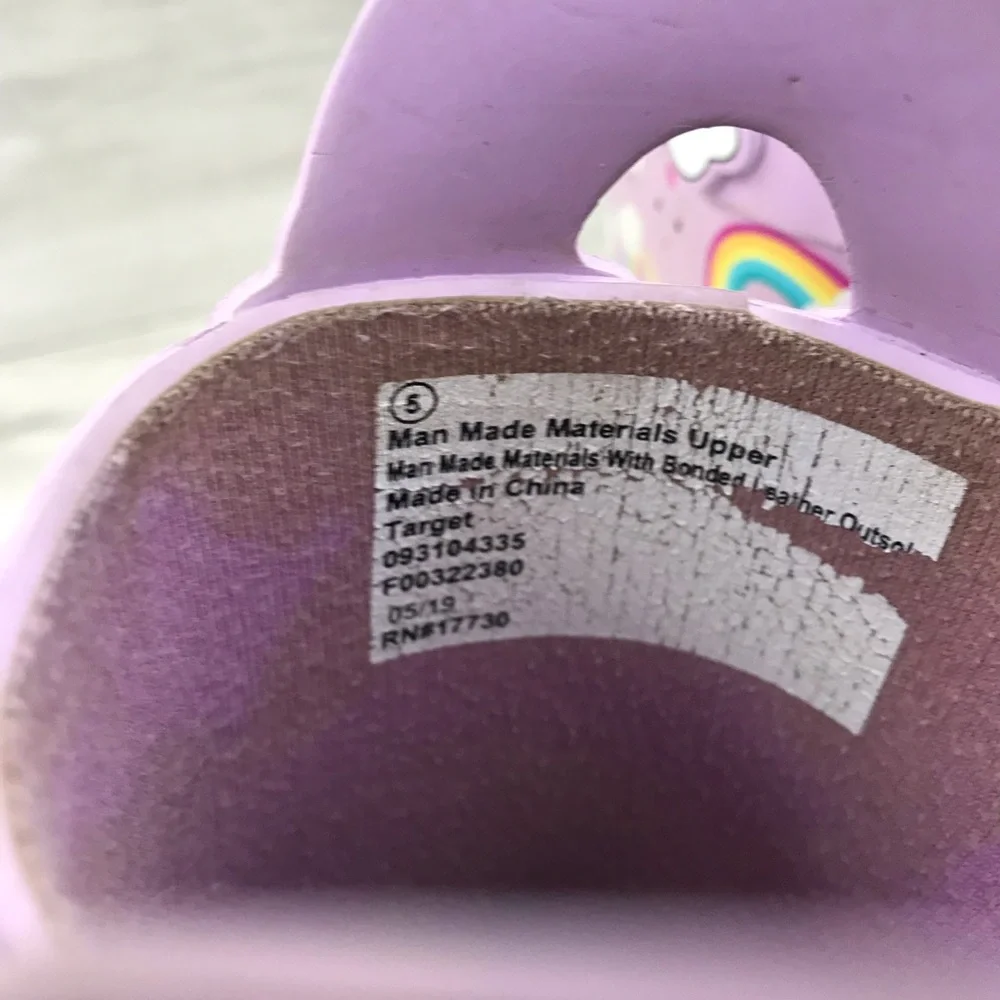 Cat & Jack unicorn purple rain boots size 5